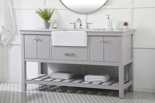60 inch Single bathroom vanity in grey