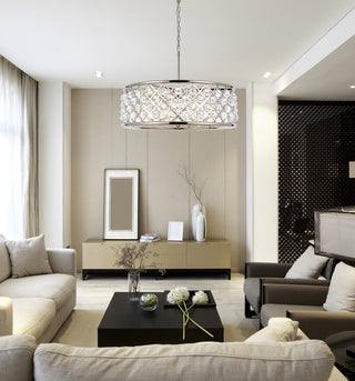 Madison 8 light polished Nickel Chandelier Clear Royal Cut Crystal