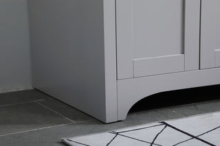 36 inch Single Bathroom Vanity in Grey with Backsplash