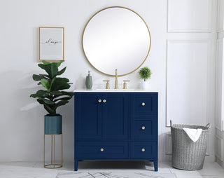 36 inch Single Bathroom Vanity in Blue