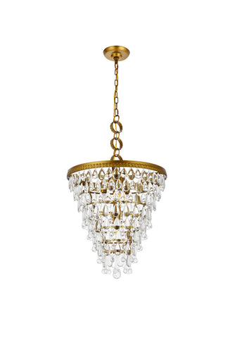Nordic 5 lights brass pendant