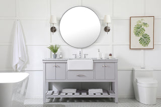 60 inch Single bathroom vanity in grey