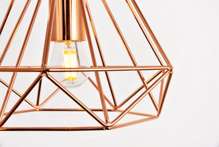 Jago Collection Pendant D9.8 H9.8 Lt:1 Copper Finish