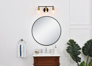 Serif 3 light brass and black Wall Sconce