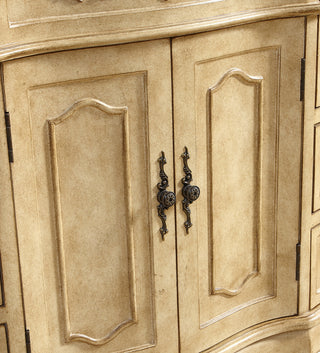 60 inch Single Bathroom vanity In Antique Beige with ivory white engineered marble