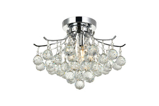 Toureg 3 light Chrome Flush Mount Clear Royal Cut Crystal