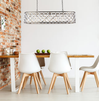 Madison 7 light polished Nickel Chandelier Clear Royal Cut Crystal