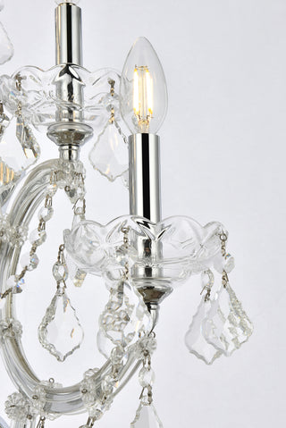 Maria Theresa 7 light Chrome Wall Sconce Golden Teak (Smoky) Royal Cut Crystal