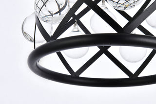 Madison 1 light Matte Black Pendant Clear Royal Cut Crystal