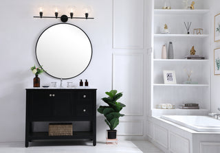 Collier 4 light Black and Clear glass Wall sconce