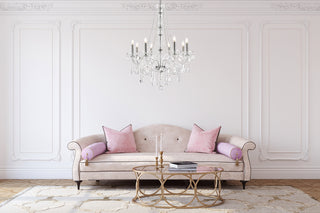 Verona 8 light Chrome Chandelier Clear Royal Cut Crystal