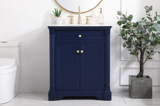 30 inch Single bathroom vanity in  Blue