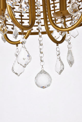 Elise 14 inch pendant in brass