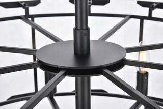 Monaco 8 light Flat Black (Matte) Chandelier Clear Glass Crystal