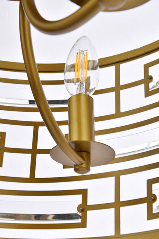 Kennedy 16.5 inch pendant in brass