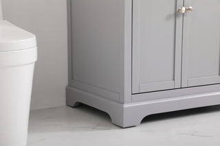 36 inch Single bathroom vanity in grey with backsplash