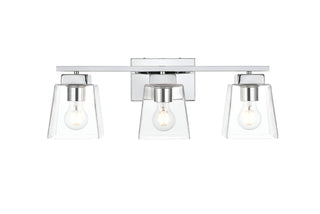 Merrick 3 light Chrome and Clear Bath Sconce