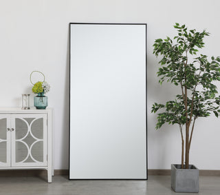 Metal frame rectangle mirror 36 inch in Black