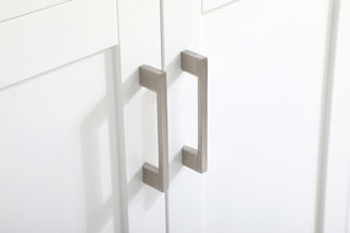 42 inch Single Bathroom Vanity in White with Backsplash
