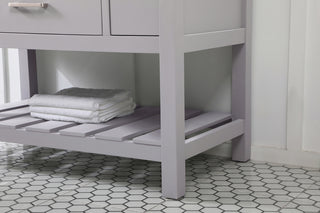 42 inch Single bathroom vanity in grey with backsplash