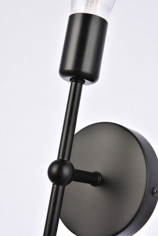 Keely 1 light black wall sconce