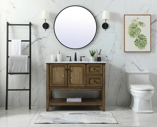 42 inch Single bathroom vanity in driftwood