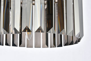 Sydney 3 light polished nickel Pendant Silver Shade (Grey) Royal Cut Crystal