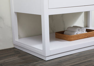 42 inch Single bathroom vanity in white with backsplash