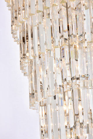 Sydney 36.5 inch spiral crystal chandelier in polished nickel
