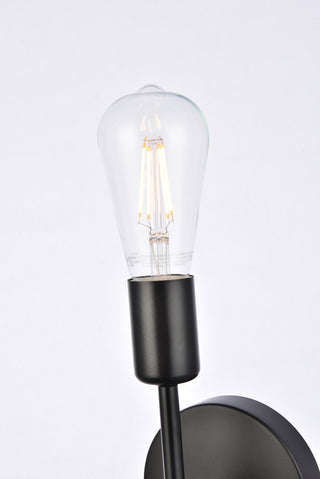 Keely 1 light black wall sconce
