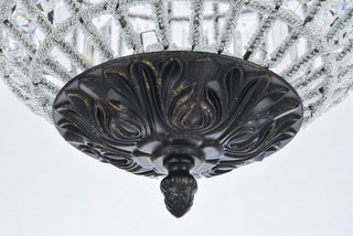 Olivia 1 light Dark Bronze Pendant Clear Royal Cut Crystal