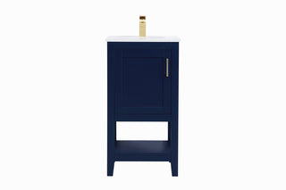 18 inch Single Bathroom Vanity in Blue