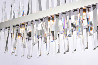 Serephina 42 inch crystal rectangle chandelier light in chrome
