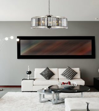 Chelsea 10 light polished nickel Chandelier Silver Shade (Grey) Royal Cut Crystal