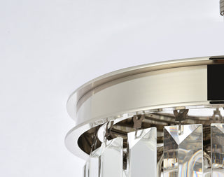 Sydney 3 light polished nickel Pendant Clear Royal Cut Crystal