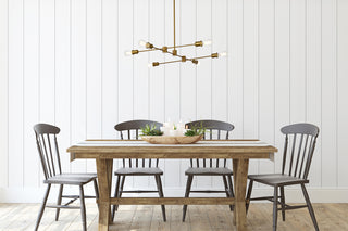 Xavier 6 lights pendant in brass