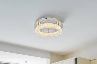 Bowen 18 inch Adjustable LED Flush Mount in Chrome