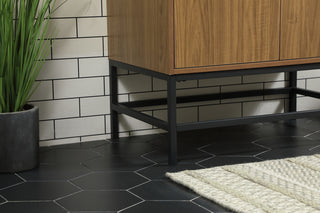 30 inch Single bathroom vanity in walnut brown