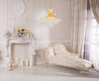 Toureg 15 light Gold Chandelier Clear Royal Cut Crystal