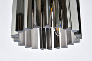 Sydney 3 light Matte Black Pendant Silver Shade (Grey) Royal Cut Crystal