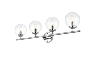 Ingrid 4 light Chrome and Clear Bath Sconce