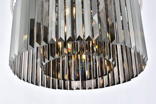 Sydney 8 light polished nickel Flush Mount Silver Shade (Grey) Royal Cut Crystal