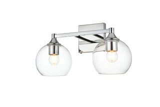 Foster 2 light Chrome and Clear Bath Sconce