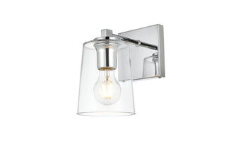 Kacey 1 light Chrome and Clear Bath Sconce