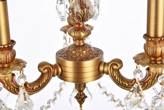 Lillie 3 light French Gold Pendant Clear Royal Cut Crystal