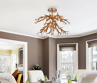 Priscilla 23 inch flush mount in gold leaf