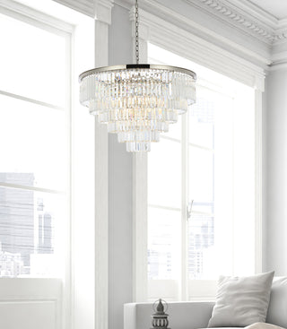 Sydney 33 light polished nickel Chandelier Clear Royal Cut Crystal