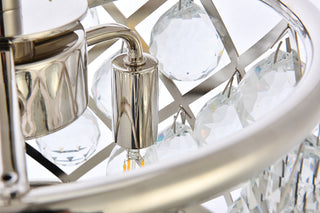 Madison 3 light polished Nickel Pendant Clear Royal Cut Crystal