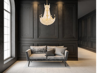 Corona 24 light Gold Chandelier Clear Royal Cut Crystal