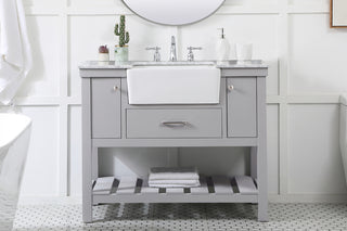 42 inch Single bathroom vanity in grey